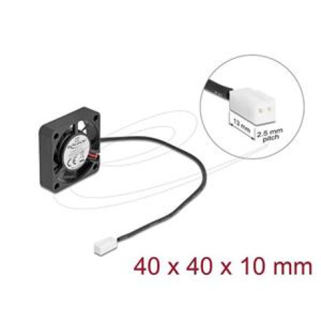 Delock Axiální ventilátor: 5 V DC, 40 x 40 x 10 mm, černý