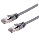 C-TECH Kabel patchcord Cat6a, S/FTP, šedý, 0,25m