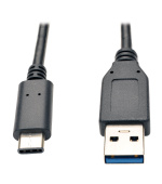 Kabel USB-C / USB-A (Samec/Samec), USB 3.1 Gen 2 (10Gb/s), kompatibilní Thunderbolt 3, 0.9m