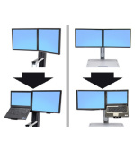 ERGOTRON WORKFIT CONVERT-TO-LCD & LAPTOP KIT FROM DUAL DISPLAYS, měnič uchycení