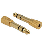 Delock adaptér stereo jack 6,35 mm samec na stereo jack 3,5 mm samice