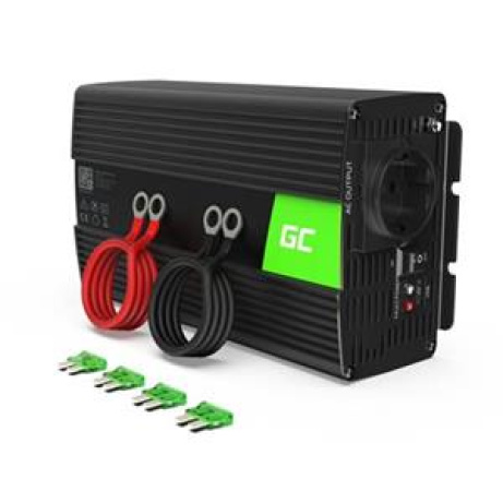 Green Cell Měnič napětí  - Power Inverter 12V na 230V 1000W/2000W čistá sinusovka