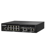 QNAP řízený switch QSW-M2108R-2C (8x 2,5GbE RJ45 a 2x kombo 10GbE SFP+/RJ-45, malá šířka)
