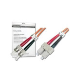 DIGITUS Fiber Optic Patch Cord, ST to SC, Multimode 50/125 µ, Duplex Length 3m