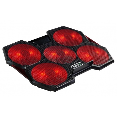 EVOLVEO Ania 14, chladicí podložka pro notebook, 5x ventilátor, červené podsvícení