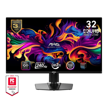 MSI MAG/321UPX/31,5"/QD-OLED/4K UHD/240Hz/0,03ms/Černá/3R