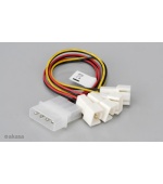 Akasa - 4-pin CPU Molex na 4 x 3-pin fan