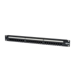 Patch panel pro montáž do racku 1U, 24x Cat6/Cat5, 568B, RJ45 Ethernet