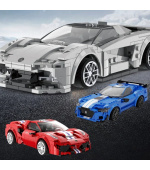 Velký set RC stavebnic - Lotus Evija, RED RACE CAR a BLUE KNIGHT