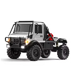 U4000 Unimog RC Crawler s kovovou kabinou - stříbrný