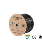 LANBERG LAN KABEL CAT.5E UTP 305M PEVNÝ VENKOVNÍ KABEL S GELOVOU VÝPLNÍ CU ČERNÝ FLUKE PASS