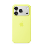 iPhone 17 Pro Silicone Case with MS – Neon Yellow
