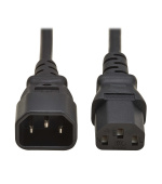 Napájecí kabel prodlužovací C13/C14, 10A, 250V, 1m, černá