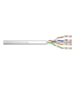 DIGITUS Propojovací kabel CAT 6 U-UTP, surová délka 100 m, papírová krabička, AWG 26/7, LSZH, simplex, barva šedá