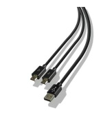 LEXIP STEELPLAY - USB PLAY & CHARGE KABEL PRO PS4, 3M, ČERNÝ