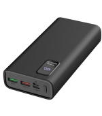 PLATINET POWER BANK 20000mAh Polymer PD 3.0 QC 3.0 LED Screen Black