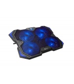Chladící podložka C-TECH Zefyros (GCP-01B), casual gaming, 17,3", modré podsvícení, regulace otáček