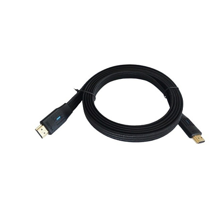 TB HDMI kabel 2v1 flat, černý, 2m