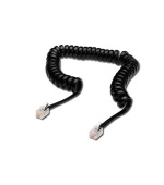 Digitus kabel RJ10 pro telefonní sluchátko, kroucený, černý, délka 4 metry