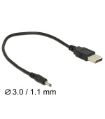 Delock Cable USB Type-A Plug Power > DC 3.0 x 1.1 mm male 27 cm