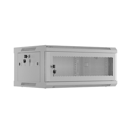 LANBERG INSTALAČNÍ STOJAN 19" 4U 600X450 ŠEDÉ PERFOROVANÉ DVEŘE (PLOCHÉ BALENÍ)