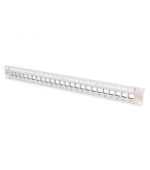 DIGITUS Modular Patch Panel, stíněný, 24 portů, 1U, Rack Mount, transp. štítek pole, šedáModular Patch Panel, stíněný, 24 portů, 1