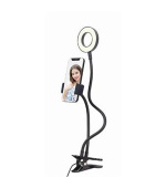 Gembird USB lampička selfie LED ring s držákem telefonu