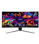 MSI Gaming monitor MAG 341CQP QD-OLED, 34,18" QD-OLED zakřivený/3440x1440 (UWQHD)/175Hz/0,03ms/2xHDMI/DP/USB-C/3xUSB/Výškově nast.