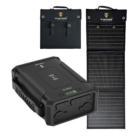 Set powerbanka Viking VIDAR III a solární panel Viking L60 PD