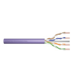 Digitus UTP kabel drát AWG23, měď, Cat.6, box 100m, LSOH, fialová