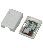 DATACOM Datová zásuvka STP CAT5E 1xRJ45 na omítku bílá