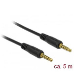 Delock Kabel Stereo Jack 3,5 mm 5 pin samec samec 5 m černý