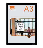 Nobo samodržící oboustranný magnetický rám na plakáty, A3, černý, 2 ks