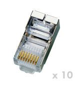 Konektor RJ45 STP Cat5e 8p8c 10 ks, pro drát