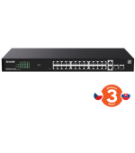 Tenda TEG2228P-24-410W Gigabit PoE+ Websmart L2 Cloud switch 370W, 24x 1Gb/s PoE+,2xRJ45,2xSFP, Rack