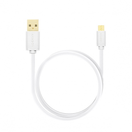 AXAGON HQ Kabel Micro USB, 2A, bílý, 1.5 m