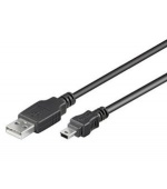 PremiumCord Kabel mini USB, A-B, 5pinů, 1m