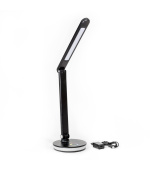 Platinet stolní LED lampa 12W stmívatelná, dotykové ovládání, USB port, černá