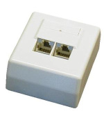 DATACOM Datová zásuvka STP CAT6 2xRJ45 na omítku 45st. bílá