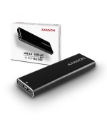 AXAGON EEM2-U3, USB3.0 - M.2 SATA SSD hliníkový box, délka 30 až 80 mm