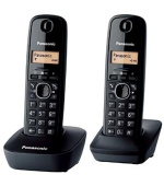 Panasonic KX-TG1612FXH, bezdrát. telefon, 2 sluchátka