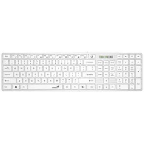 Genius Slimstar 126 Klávesnice, drátová, CZ+SK layout, Copilot klávesa, USB,tenká, bílá