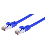 Kabel C-TECH patchcord Cat6, FTP, modrý, 1m
