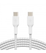 BELKIN kabel oplétaný USB-C - USB-C, 1m, bílý