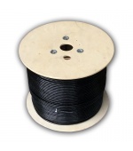 DATACOM S/FTP drát CAT7  PE,Fca  500m cívka, plášť černý  OUTDOOR