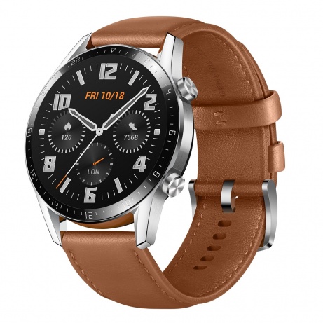 Huawei Watch GT 2/Silver/Elegant Band/Brown