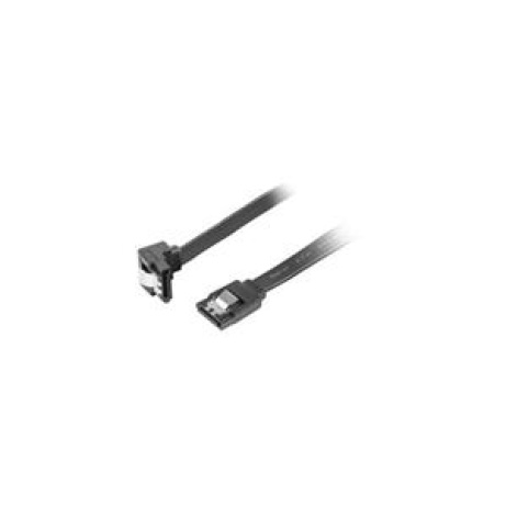 LANBERG SATA III datový kabel (6GB/S) F / F 30cm, úhlový, kovová západka, černý