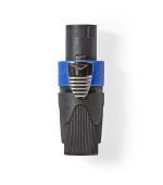 Nedis COTP16900BK - Reproduktorový Konektor | Reproduktorová 4pinová Zásuvka | Černá barva