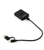 Gembird Desktopová dokovací stanice pro M.2 SATA a NVME SSD disky s USB Type-C, černá