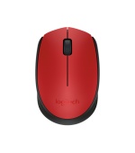 Logitech M171/Kancelářská/Optická/1 000 DPI/Bezdrátová USB/Černá-červená